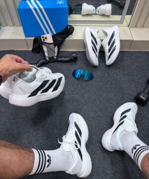 Adidas Adizero Branco e Preto Masculino 8