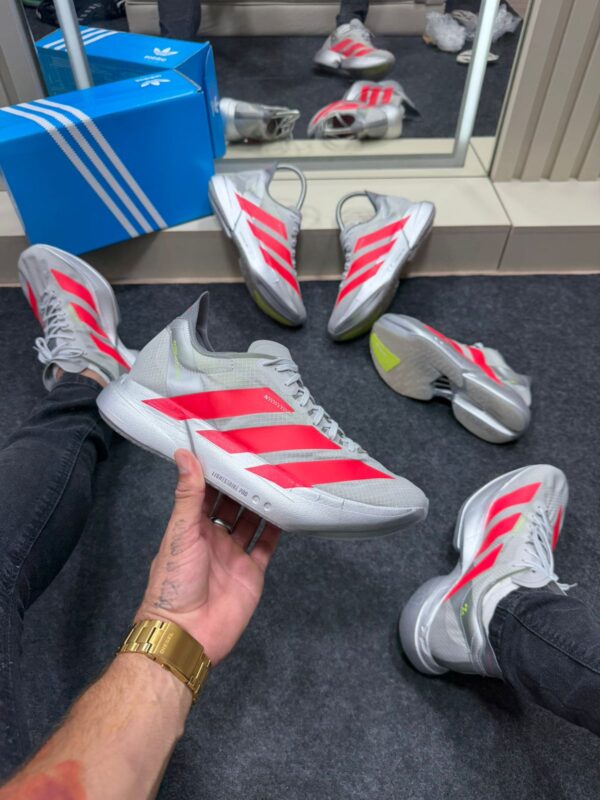 Adidas Adizero Prata e Vermelho Masculino | Leve e Confortável