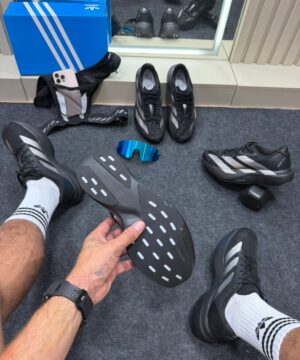 Adidas Adizero Prata e Preto Masculino 4