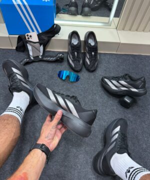 Adidas Adizero Prata e Preto Masculino 5