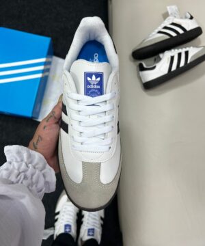 Adidas Samba Branco e Preto 4