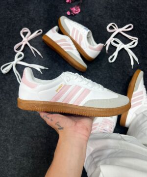 Adidas Samba OG Branco e Rose 5
