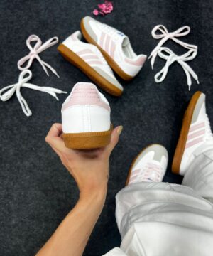 Adidas Samba OG Branco e Rose 8