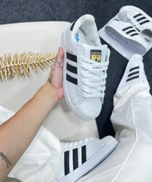 Adidas Superstar Branco E Preto 6