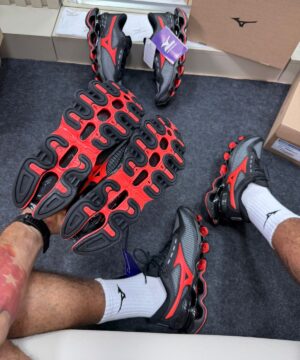 Mizuno Wave Prophecy 15 Premium Preto Vermelho 7