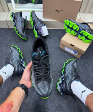 Mizuno Wave Prophecy 15 Preto e Verde 5