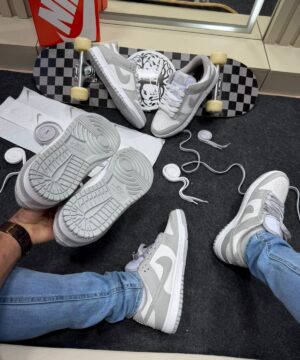 Nike SB Dunk Low Branco Cinza Masculino 2