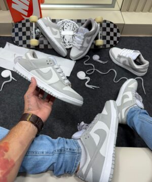 Nike SB Dunk Low Branco Cinza Masculino