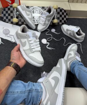 Nike SB Dunk Low Branco Cinza Masculino 8