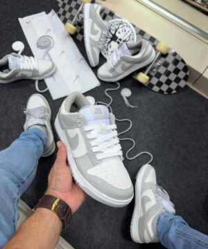 Nike SB Dunk Low Branco Cinza Masculino 9