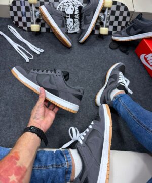 Nike Sb Dunk Low Premium Cinza Camurca 6