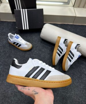 Samba Infantil Premium Branco Preto 3