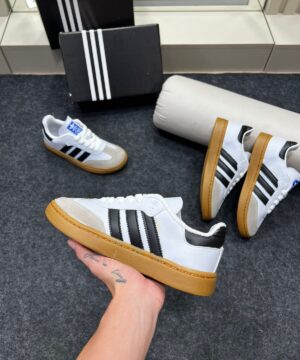 Samba Infantil Premium Branco Preto