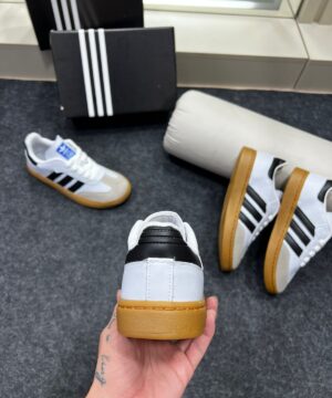 Samba Infantil Premium Branco Preto 5