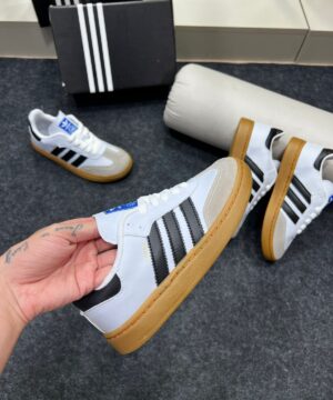 Samba Infantil Premium Branco Preto 6