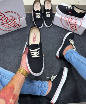 Tenis Redley Vulcanizado Premium Preto e Branco 2