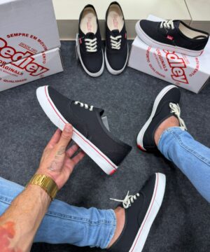 Tenis Redley Vulcanizado Premium Preto e Branco 3