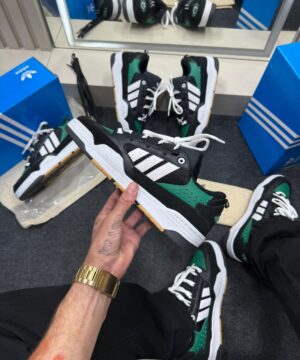 Adidas 2000 Premium Preto e Verde 10