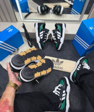 Adidas 2000 Premium Preto e Verde 7