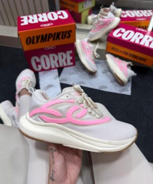 Olympikus Corre 2 Premium Off White e Rosa 3
