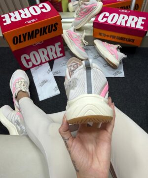 Olympikus Corre 2 Premium Off White e Rosa 5