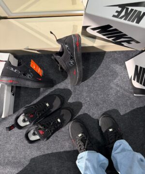 Air Force 1 Premium Preto Vermelho 2