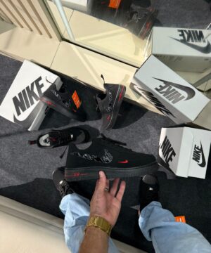 Air Force 1 Premium Preto Vermelho 3