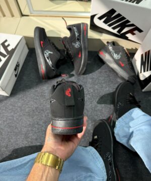 Air Force 1 Premium Preto Vermelho 4