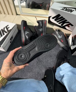 Air Force 1 Premium Preto Vermelho 5