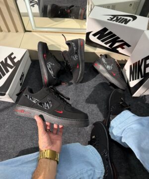 Air Force 1 Premium Preto Vermelho 8